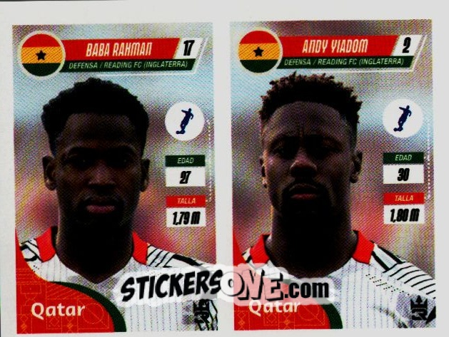 Sticker   Rahman / Yiadom (Ghana) - Qatar 2022
 n. 365 - Reyauca