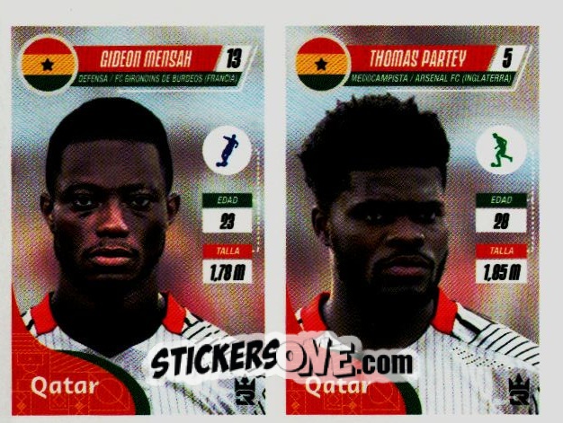 Sticker   Mensah / Partey (Ghana) - Qatar 2022
 - Reyauca