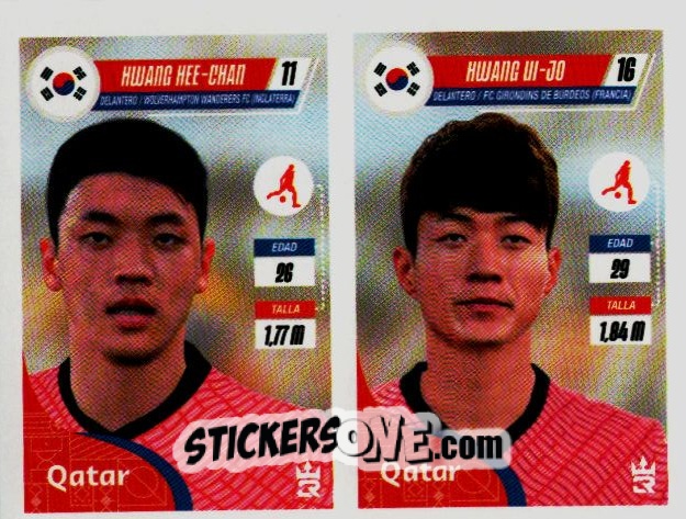 Sticker   Hee-Chan / Ui-Jo (South Korea) - Qatar 2022
 n. 376 - Reyauca