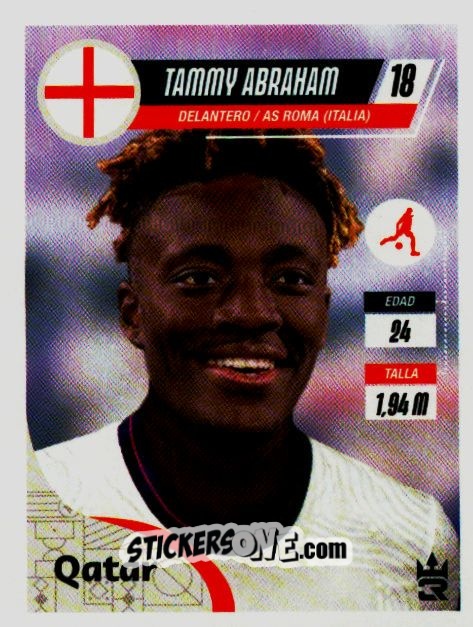 Sticker   Abraham (England) - Qatar 2022
 n. 70 - Reyauca