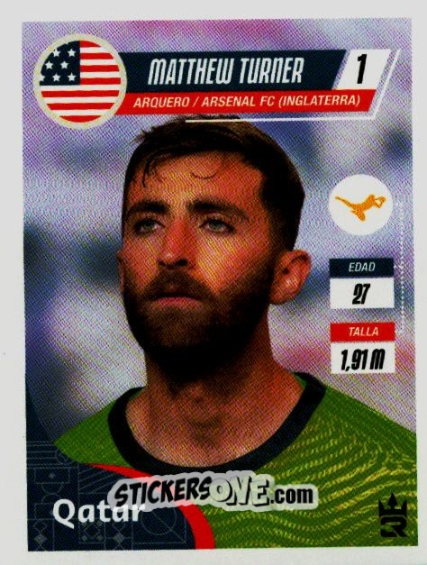 Sticker   Turner (USA) - Qatar 2022
 - Reyauca