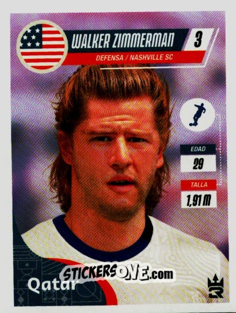 Sticker   Zimmerman (USA) - Qatar 2022
 n. 76 - Reyauca