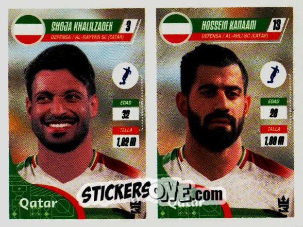 Sticker   Khalilzadeh / Kanaani (Iran) - Qatar 2022
 n. 89 - Reyauca