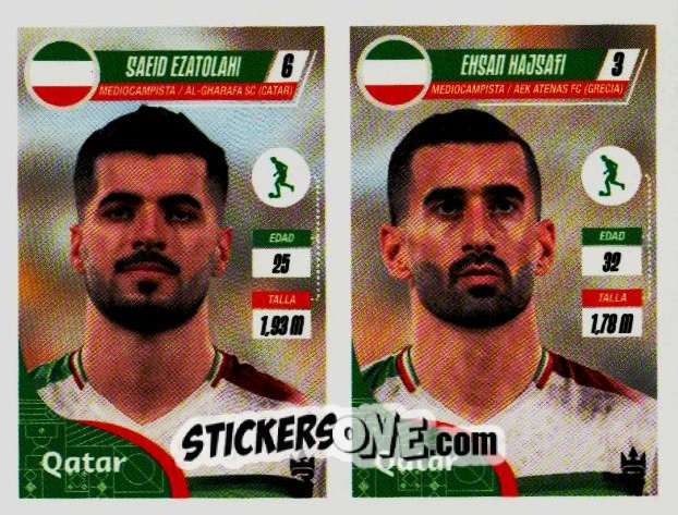 Sticker   Ezatolahi / Hajsafi (Iran) - Qatar 2022
 n. 91 - Reyauca