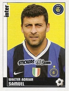 Sticker Walter Adrian Samuel - Calciatori 2006-2007 n. 164 - Panini