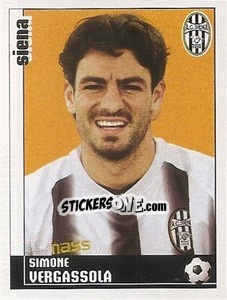Sticker Simone Vergassola - Calciatori 2006-2007 n. 390 - Panini