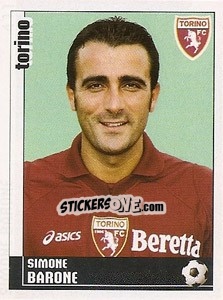 Cromo Simone Barone - Calciatori 2006-2007 - Panini