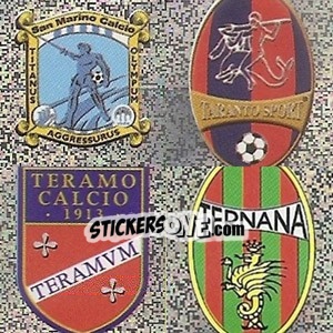 Sticker San Marino - Taranto - Teramo - Ternana