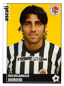 Cromo Michelangelo Minieri (Ascoli) - Calciatori 2006-2007 - Panini