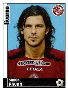 Sticker Simone Pavan (Livorno) - Calciatori 2006-2007 - Panini