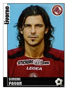 Sticker Simone Pavan (Livorno) - Calciatori 2006-2007 n. A56 - Panini