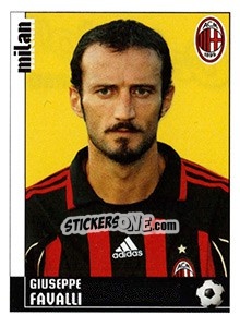 Sticker Giuseppe Favalli (Milan) - Calciatori 2006-2007 n. A69 - Panini