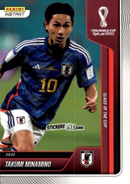 Sticker Takumi Minamino - Instant FIFA World Cup Qatar 2022
 n. 16 - Panini