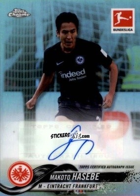 Sticker Makoto Hasebe - Bundesliga Chrome 2018-2019
 n. 21A - Topps
