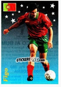 Figurina Figo - Supercalcio 1995-1996 - Panini