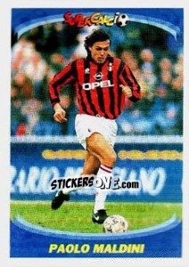 Figurina Paolo Maldini - Supercalcio 1995-1996 - Panini