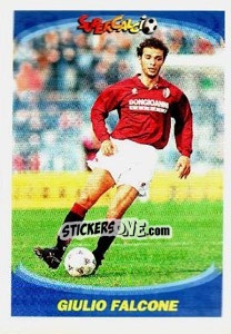 Sticker Giulio Falcone - Supercalcio 1995-1996 n. 77 - Panini