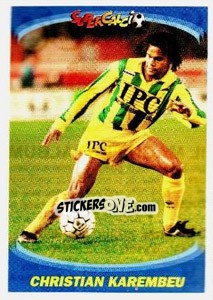 Sticker Christian Karembeu - Supercalcio 1995-1996 n. 92 - Panini