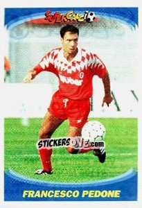 Sticker Francesco Pedone - Supercalcio 1995-1996 - Panini