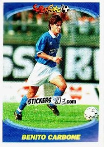 Sticker Benito Carbone - Supercalcio 1995-1996 n. 137 - Panini