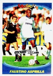 Sticker Faustino Asprilla - Supercalcio 1995-1996 n. 149 - Panini
