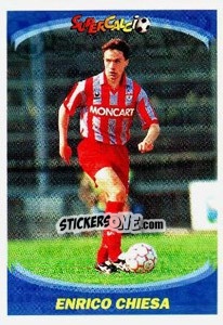 Sticker Enrico Chiesa - Supercalcio 1995-1996 n. 151 - Panini