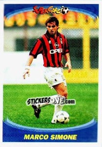 Figurina Marco Simone - Supercalcio 1995-1996 - Panini