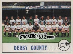 Cromo Derby County Team - UK Football 1989-1990 - Panini