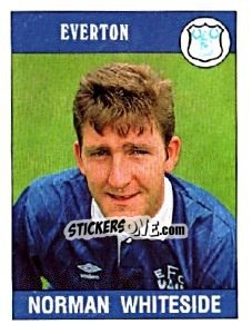 Figurina Norman Whiteside - UK Football 1989-1990 n. 117 - Panini