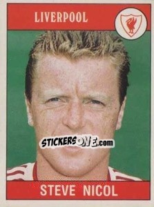 Sticker Steve Nicol - UK Football 1989-1990 - Panini