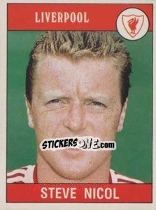 Sticker Steve Nicol - UK Football 1989-1990 n. 133 - Panini