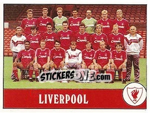 Sticker Liverpool Team - UK Football 1989-1990 n. 134 - Panini