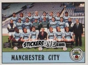 Sticker Manchester City Team - UK Football 1989-1990 - Panini