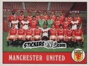 Sticker Manchester United Team - UK Football 1989-1990 - Panini