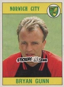 Sticker Bryan Gunn - UK Football 1989-1990 - Panini