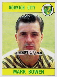 Sticker Mark Bowen - UK Football 1989-1990 - Panini