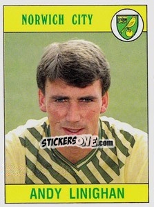 Sticker Andy Linighan - UK Football 1989-1990 n. 206 - Panini