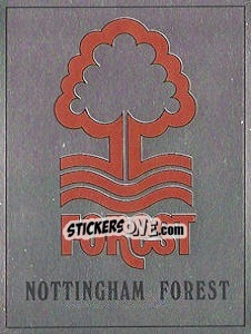 Sticker Nottingham Forest Badge - UK Football 1989-1990 n. 215 - Panini