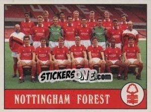 Sticker Nottingham Forest Team - UK Football 1989-1990 - Panini