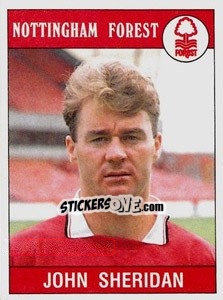 Cromo John Sheridan - UK Football 1989-1990 - Panini