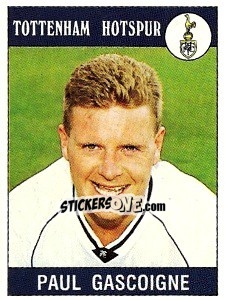 Sticker Paul Gascoigne - UK Football 1989-1990 n. 283 - Panini
