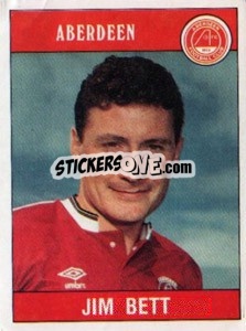 Sticker Jim Bett - UK Football 1989-1990 n. 329 - Panini