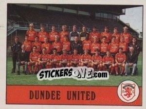 Sticker Dundee United Team - UK Football 1989-1990 - Panini