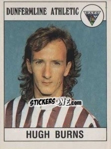 Sticker Hugh Burns - UK Football 1989-1990 - Panini