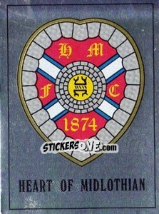 Sticker Heart of Midlothian Badge - UK Football 1989-1990 - Panini