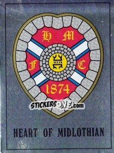 Sticker Heart of Midlothian Badge - UK Football 1989-1990 n. 397 - Panini