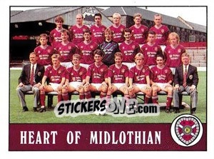 Cromo Heart of Midlothian Team - UK Football 1989-1990 - Panini