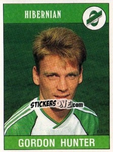 Sticker Gordon Hunter - UK Football 1989-1990 - Panini
