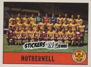 Sticker Motherwell Team - UK Football 1989-1990 - Panini