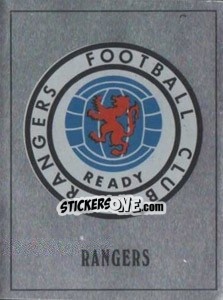 Sticker Glasgow Rangers Badge - UK Football 1989-1990 - Panini